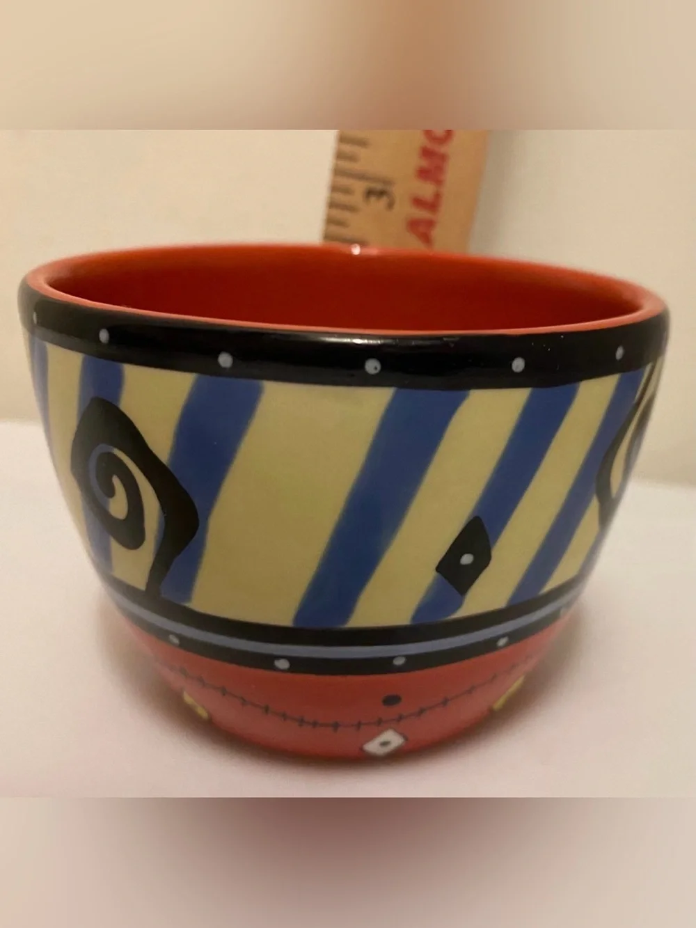 Southwestern Bella Casa By Ganz Multicolored Ceramic Bowl Mini 3”x2.5” Tall